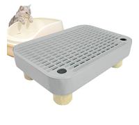 Cat Ramp For Litter Box | ABS & Wood, 30x20.7x9cm, Anti-Slip | Easy Clean Cat Step with Filter Function For Senior Cats & Kittens | Low Entry Assist Stairs F́or Litter Box, Couch & Bed