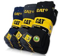 CAT® REAL WORK SOCKS - Calcetines de trabajo para hombre y mujer (9 pares, talla 35-50), 9 pares de colores mezclados, 43-46