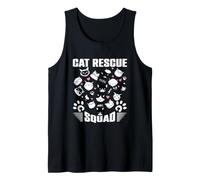 Cat Rescue Squad Escuadrón de Rescate de Gatos Rescate Camiseta sin Mangas