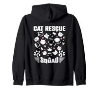 Cat Rescue Squad Escuadrón de Rescate de Gatos Rescate Sudadera con Capucha