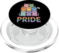 Cat Resist - Bandera del Orgullo Gay, Arco Iris, Desfile mensual, aliado apilado PopSockets PopGrip para MagSafe