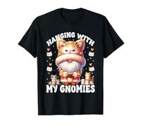 Cat Retirement Gnome For Women And Men With Cats And Books Camiseta