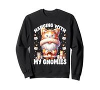Cat Retirement Gnome For Women And Men With Cats And Books Sudadera