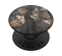 Cat Retro Hip Hop Meme PopSockets PopGrip Adhesivo
