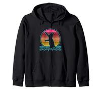 Cat Retro Vintage 70s 80s Style Funny Kitty Cats Lovers Sudadera con Capucha