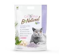 Cat&Rina BeNatural, Arena de Tofu para Gatos, Aglomerante, Vegetal. hasta 30 Días de Uso. Desechable en el Orgánico o el Inodoro Fragancia : Lavanda, Formato 5,5 L
