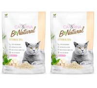 Cat&Rina BeNatural, Arena de Tofu para Gatos, Aglomerante, Vegetal y Ecológica. hasta 30 Días de Uso. Desechable en el Orgánico o el Inodoro | Fragancia : Clásica, Formato 5,5 L (Paquete de 2)