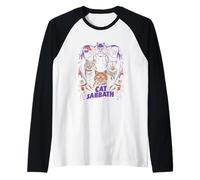 Cat Sabbath Feline Heavy Rock Band Parodia Camiseta Manga Raglan