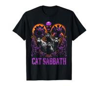 Cat Sabbath Feline Heavy Rock Band Parodia Música Rock Camiseta