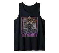 Cat Sabbath Feline Heavy Rock Band Parodia Música Rock Camiseta sin Mangas