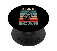 Cat Scan RAD Tech Radiología Radiólogo Kitty Lover PopSockets PopGrip Adhesivo