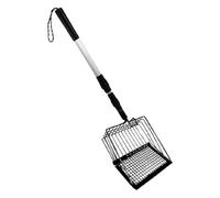 Cat Scooper para caja de , Metal Cat Litter Scoop - Palilla de para gatos de manejo largo - Tamiz de puta de ancha ergonómica para el cuidado de mascotas para personas mayores al aire libre al aire li