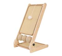 Cat Scratch Board - Foldable Bored Animals Toy For Claw Maintenance | Natural Sisal Fiber Pad with Non Slip Backing & Durable Texture For Small, Medium and Large Breeds