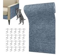 Cat Scratch Furniture Protector - Adhesive Sticky Pad, 210x40cm Couch Guard Sheet, Anti Claw Shield Cover with 20 Screws | Protection Solution for Indoor Living Room Sofa Play Activity