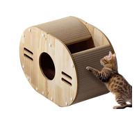 Cat Scratch Lounge Pad, Kitten Grinding Scratcher Board, 22.44x15.35x10.83 Inches Portable Scratching Bed Mat, Cozy Resting Pad for Home, Cardboard Cat Accessory