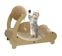 Cat Scratch Lounger Bed, Interactive 2 in 1 Cat Furniture, Kitten Play and Sleep Lounger, Indoor Pet Bed for Small and Medium Cats with Ball Toy for Relaxing Scratching Resting Home Protection