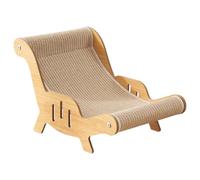 Cat Scratch Lounger - Sisal 53x31cm | Cat Couch Scratcher Chair Kitten Scratching Recliner Sofa | Multi Position Wooden Pet Bed Nest Corrugated Cardboard Alternative Grinding Rest Chaiselongue