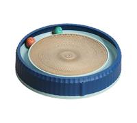 Cat Scratch Pad, Cardboard Scratcher, Interactive Cat Toy, Non-Slip Base, Toy Balls, Kitten Training & Enrichment, Corrugated Cardboard Toy, 15.75x2.76