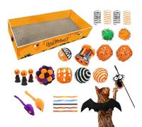 Cat Scratch Pad, Corrugated Scratching Lounger, Furniture Protector Set, Multi-Pack Sturdy Pads, Ideal for Apartment, Living Room, Bedroom, Garden, Patio, 13.78x11.81x1.97 Inches
