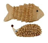 Cat Scratch Pad - Fish Hedgehog Design Catnip Toys, Juguetes de masticación hechos a mano | Scratching Board Stratch Res resistente a la picadura Resiest Cat Toys, Stress Relieff y el aburrimiento