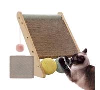 Cat Scratch Pad - L Shape Vertical Cat Scratcher, Triangle Cardboard Interactive with Balls | Vertical Scratch Pad For Cats For Enrichment Boredom Kitten Pet Indoor Home Bed Couch Carpet