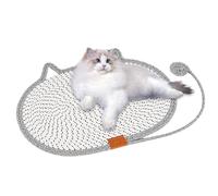Cat Scratch Pad, Natural Cotton Rope, 13.78x9.84x0.39 Inches Sturdy Mat, Pet Furniture for Floor, Door, Corner, House, Couch, Table, Outdoor Travel, Laying, Claw Health