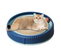 Cat Scratch Pad, Round Cardboard Cat Scratcher, interactive Pet Supplies, Kitten Training with Toy Balls and Non-Slip Base for Enriquement, Resto, Active Play, 15,75 x 2,76 pulgadas