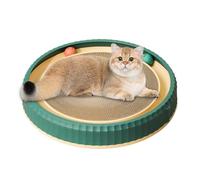 Cat Scratch Pad, Round Cardboard Scratcher, con 2 bolas de juguete, no deslizante, 15,75 x 2,76 pulgadas, interactive Pet Supplies, for Active Play, Kitten Training, Enriquecimiento y Resting