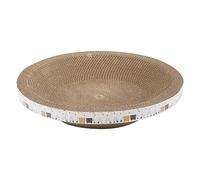 Cat Scratch Pad - Tablero de arañazos de gato 2 en 1 redondo, rasguño de gato de alta densidad de cuenco duradero para gatos interiores, muebles para gatos pesados para gatos