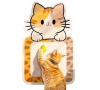 Cat Scratch Pad, Wall Mount Scratcher, 19.69x31.5 Inches, Furniture Protector Surfaces, Cartoon Design Panel, Adhesive Climbing Mat for Indoor Kitten Play and Exercise Solution