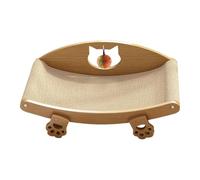 Cat Scratch Pads, Elevated Scratcher Bed Lounger, Sisal Exterior with Resting Area, Furniture Protector Design for Kitten, Small Dogs, Sleeping, Play, Enrichment, Couch, Floor Use
