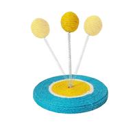 Cat Scratch Post - 20 x 20 x 20 cm Sisal Board Interactive Scratcher With Ball | Durable Cat Scratching Post For Claw Care Exercise And Mental Stimulation | For Cats, Kittens, Home, Indoor, Outdoor
