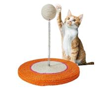 Cat Scratch Post, Interactive Sisal Scratcher, Fun Ball Toy, Durable Training Station for Indoor Outdoor Domestic Space Exercise Mental Stimulation Hunting Simulation