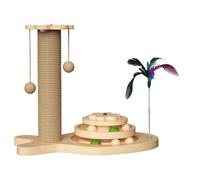 Cat Scratch Post - Sisal Rope Column, Sturdy Climbing Tower, Vertical Scratching Activity Stand, Multi Level Scraper Furniture Resting Play Structure | Indoor Outdoor Living Room Bedroom Yard Backyard