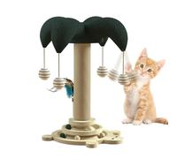 Cat Scratch Post, Sisal Tree Scratcher, Rotatable Track with Rolling Ball, Wear-Resistant Design, Climbing Furniture, for Apartment Living, 50x30x23cm/19.69x11.81x9.06 Inches