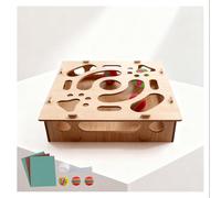 Cat Scratch Puzzle Box Nail File Sandpaper Inside, Cat Scratch Puzzle Nail File, for Indoor Cats Scratching with 1 Bell Balls and 2 Balls