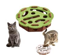 Cat Scratch Puzzle Enrichment Box, 2026 New Cat Nail File Box with Maze Balls (Green Brown,Round)