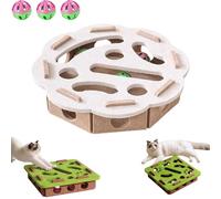 Cat Scratch Puzzle Enrichment Box - Cat Nail File Enrichment Box, Pets Scratch Puzzle Case, Self Play, Fun Exercise Hide Seek for Bored Cats (Camel,Floral)