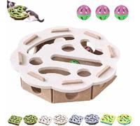 Cat Scratch Puzzle Enrichment Box,Cats Nail File Scratcher,Cat Puzzle Felt Maze Toys with Bell for Interior Self Play,Scratching and Hunting Fun (White, Flower-Shaped)