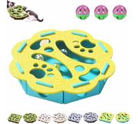 Cat Scratch Puzzle Enrichment Box,Cats Nail File Scratcher,Cat Puzzle Felt Maze Toys with Bell for Indoor Self Play,Scratching and Hunting Fun (Yellow, Flower-Shaped)