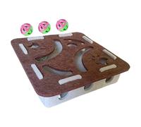 Cat Scratch Puzzle Enrichment Box - Interactive Felt Maze with Rolling Ball, Fun Stimulating Design Engaging Play, Durable Felt + Soft Material Finish, Lightweight Sturdy Construction Easy Use, For