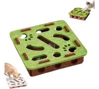 Cat Scratch Puzzle Enrichment Box, Nail File Alternativa a Clippers & Grinders, Interactive Maze Toy for Indoor Cats, Self-Play Hunting & Scratching Fun (Green-B)