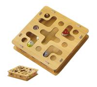 Cat Scratch Puzzle - Wooden Nail File Board with Bell | Indoor Kitten Toy, Pet Instinct Engagement, Furniture Protection, Hunting Play Entertainment Accessory