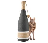 Cat Scratcher, 60cm Vertical Scratching Post with Interactive Ball, Heavy-Duty Wine Bottle Design for Play & Exercise, Sturdy Sisal Cat Toy for Indoor Cats, Protects Furniture
