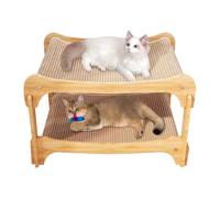 Cat Scratcher Bed, Double Layer Kitten Scratching Pads, Interactive Pet Accessory, Comfortable Design Exercise Playing Resting Pad for Small Large Medium Kittens Cats