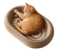 Cat Scratcher Bed - Furniture Protection for Cats | Bowl Shaped Scratching Pad with Textured & Foldable Design for Home Apartment Living Room Bedroom Floor and Couch