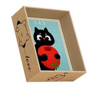 Cat Scratcher Board, Corrugate Indoor Pad, 14.96x12.6x5.12 Inches Kitten Claw Grinder, Eco Friendly Paper, Anti Scratch Design, Supplies for Healthy Nails, Boredom Relief Alfresco Playtime