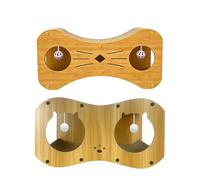 Cat Scratcher, Boredom Relief House, 17.72x7.87x8.66 Indoor Cat Toy with Wood Corrugated Paper Build, Wear Resistant Design Accent, Pet Activity Accessory for Kittens Home Living Room