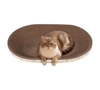 Cat Scratcher Cardboard | Funny Corrugated Oval Furniture Protector | Scratch Pad For Cat | For Small Large Kitten Play Indoor Outdoor Home Living Room Floor Cage