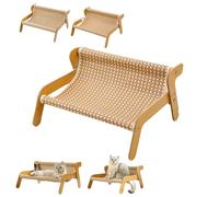 Cat Scratcher Couch,Upgrade and Enlarge 2-in-1 Cat Scratch Pad and Lounger,Wear-Resistant,Breathable Fabric,High Load-Bearing Pet Wavy Rocker with Replacement Pads,for Indoor Cats (B)
